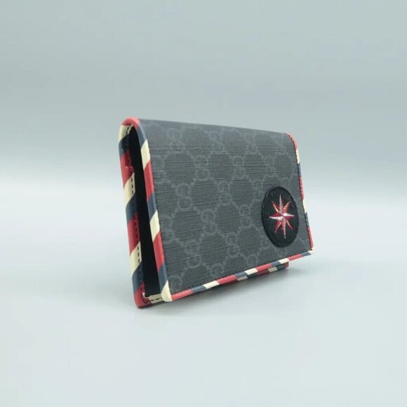 100% Authentic GUCCI Courrier Black Canvas Wallet 437-083024 - Picture 3 of 12